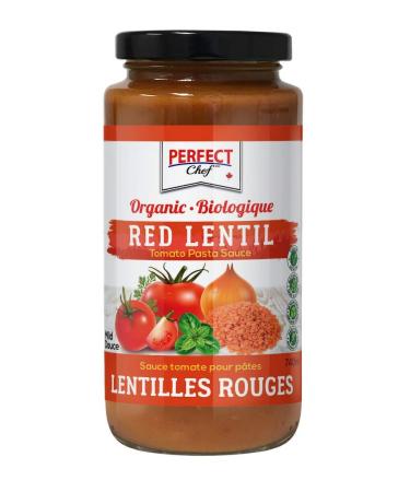 Perfect Chef Organic Red Lentil Pasta Sauce (6-Pack) 6 x 740ml - Gluten Free No Sugar Added Vegan Made in Canada.