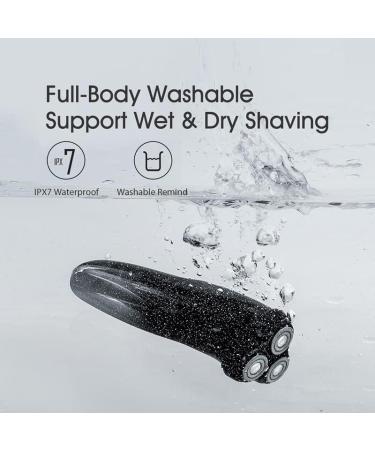 Buy IPX7 Waterproof 3D Electric Razor for Men - Dual Use Wet/Dry Shaver with LCD Display & Extra Razor Head - Buy Online on GoSupps.com