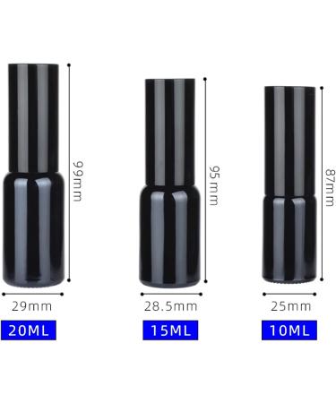 Zeoabsy 6 Pack 20ml Gloss Black Glass Spray Bottles & Funnel - Refillable Travel Perfume Atomizer Sprayers - Buy Online on GoSupps.com