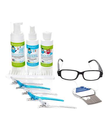 Meticulice Head Lice Treatment & Elimination Lice Complete Kit - Kit completo para piojos Guaranteed to Cure Lice Kid-Safe Soluci n totalmente Natural para piojos - 10 Piece Kit
