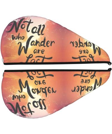 Not All Who Wander Microfiber Hair Towel | Super Absorbent Coral Velvet Wrap for Long Curly & Thick Hair - Quick Dry Solution for Women - Buy Online on GoSupps.com