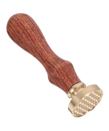 BIUDECO 1pc Dispensing Plate Tool Eyeshadow Stamp for Eyes Retro Wax Seal Stamp Hotfix Tool Wooden Handle 1 count (Pack of 1) Golden