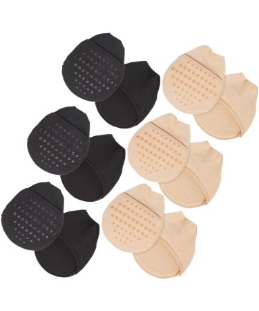 Lurrose 6 Pairs Half Socks Summer Shoes Socks Half Palm Socks Anti-slip Invisible Socks Cotton Forefoot Socks High Heel Invisible Socks Women Invisible Socks Non Skid Socks Women Socks