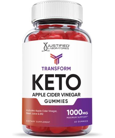 Transform Keto ACV Gummies 1000MG Vegan Non GMO with Pomegranate Juice & Beet Root B12 - 60 Gummys | Justified Laboratories - Buy Online on GoSupps.com
