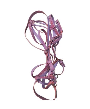 Halter Horse Tied Halter Adjustable Chin & Throat Snap Horse Safety Halter - Comfortable Padded Nylon Horse Halter for Training Equestrian Grooming Rowces Purple