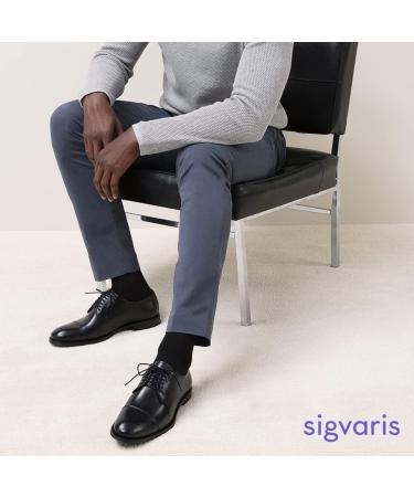 Buy Sigvaris Sea Island Cotton Closed Toe Calf Socks - Black LS | Comfortable Breathable & Durable - International Shipping Available - Buy Online on GoSupps.com