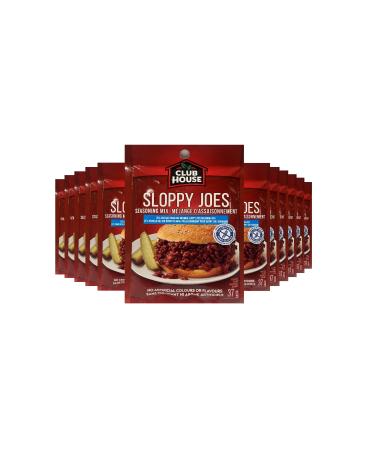 Club House Dry Sauce/Seasoning/Marinade Mix Sloppy Joe Less Salt 35g Case Pack 12 Count