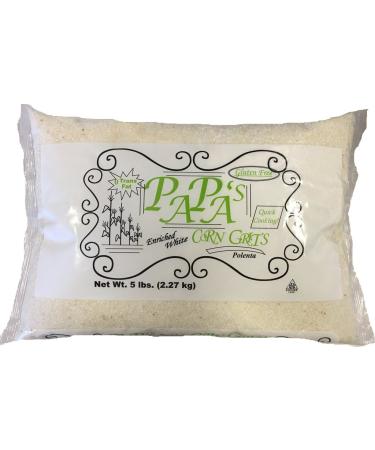 PAPA'S White Corn Grits ( Pack of 2- 5 pound bags)