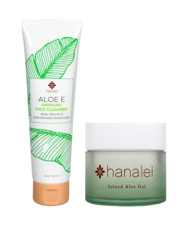 Hanalei Aloe E Hawaiian Face Wash and Cooling Island Aloe Gel Moisturizer | Made with Hawaiian Botanicals | Cruelty-Free
