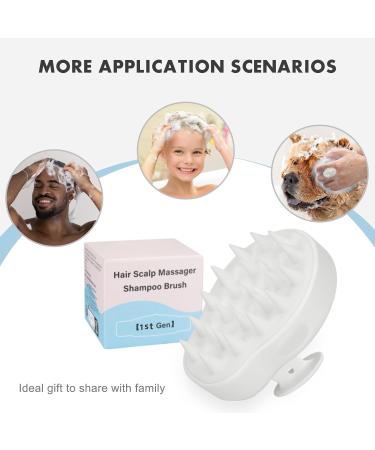 FREATECCH CHRECK Massage Brush - Wet & Dry Shampoo Hair Brush for Peeling Head Massage Silicone Ridge Care Stimulates Hair Growth Dandruff-Free Classic White - Buy Online on GoSupps.com