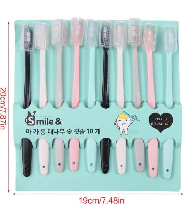 NGCG Toothbrush Set - Natural Handle Soft Bristles for Adults & Kids | Travel-Friendly 10 Pack - Buy Online on GoSupps.com