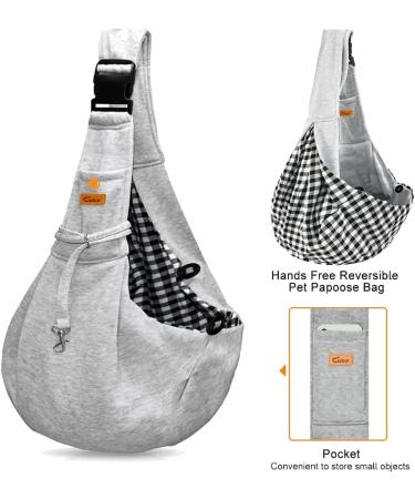 Cuby Adjustable Pet Carrier Sling for Dogs & Cats - Travel Shoulder Bag with Buckles (Light Gray) - Buy Online on GoSupps.com