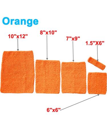4pcs Crochet Tube Top Tutu Dress Baby Girls Skirt Pettiskirt - Orange - 1.5 x 6 inches - Buy Online on GoSupps.com