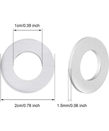 100 Aluminum Flat Washers with Center Hole for Bracelet DIY Craft Jewelry Making - Buy Online on GoSupps.com