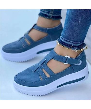 Women's Orthopedic Arch Support Casual Walking Shoes - Blue - Buy Online on GoSupps.com