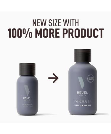 Bevel Pre Shave Oil for Men - 2 Fl Oz with Castor Oil, Olive Oil & Tea Tree Oil - Softens Hair, Protects Skin from Irritation & Razor Burn - Buy Online on GoSupps.com