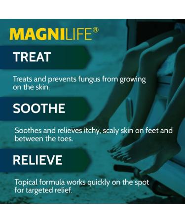 MagniLife DB Antifungal Foot Cream 4 oz - Fast-Acting Relief for Itching, Scaling, Cracking & Burning - Natural Moisturizing Anti-Fungal Cream with Miconazole Nitrate 2% - Buy Online on GoSupps.com