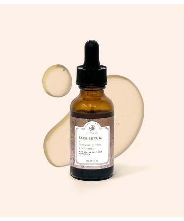 All-Natural Face Serum with Hyaluronic Acid & Vitamins A C E - Youth Restoring & Brightening for All Skin Types - 1 oz - Buy Online on GoSupps.com