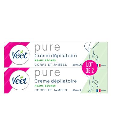 Veet Cr me D pilatoire Minima Douceur Longue Dur e Apr s Epilation Peaux S ches Tube 2 x 200ml 200 ml (Lot de 2)