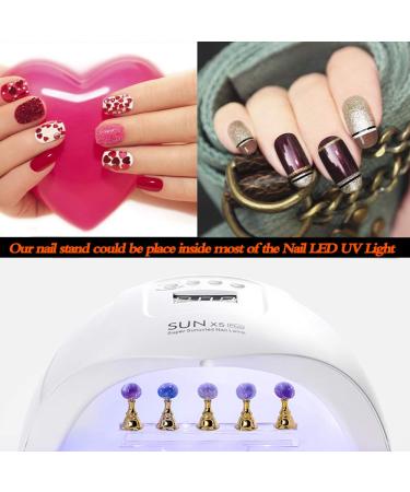 2 Set Acrylic Nail Stand with Putty - Perfect for Nail Art & Press On Tips | Manicure Tool for Home & Salon | Ideal Christmas Gift for DIY Business Women - Buy Online on GoSupps.com