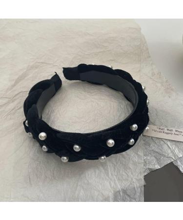 LSHEQYI Pearl Headbands Faux Pearl Velvet Pearl Women Headband Pearl Hair Bands - Buy Online on GoSupps.com