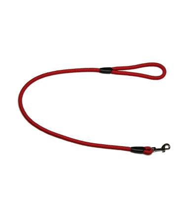 Leash - Rope leash with hand loop Basic 10mm 27 colours 7 lengths (1.00 m red) 1.00 m red