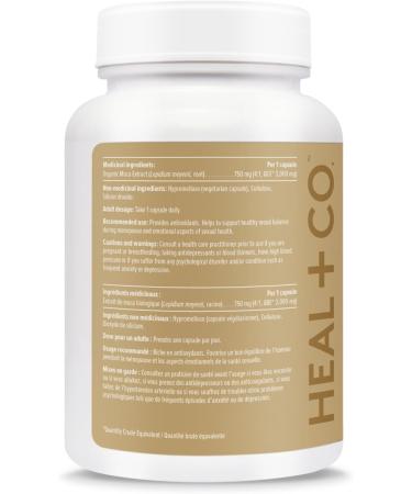 Heal + Co. Organic Maca | High Potency 4:1 Extract 3 000 mg | Mood + Libido | 120 x 500 mg Capsules - Buy Online on GoSupps.com