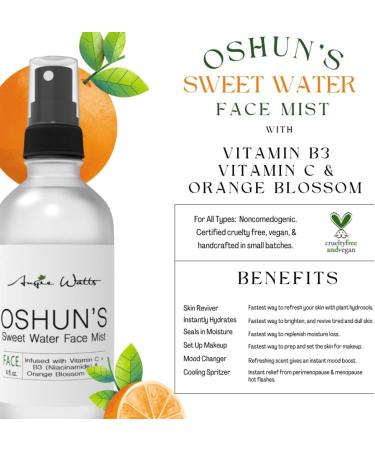 Oshun's Sweet Water Face Mist | Soothing Facial Spray with Vitamin C & B3 | Vegan & Cruelty-Free | For All Skin Types - Buy Online on GoSupps.com