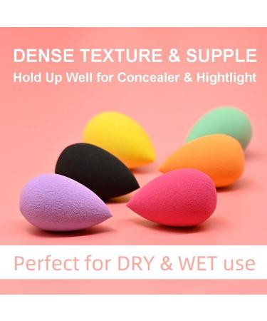 Dolovemk 6PCS Mini Beauty Sponge Blenders Set - Latex-Free, Cheap, Flawless Coverage for Liquid Foundation - 6 Color Makeup Sponges 1.4IN(Dry)/1.6IN(Wet) - Buy Online on GoSupps.com