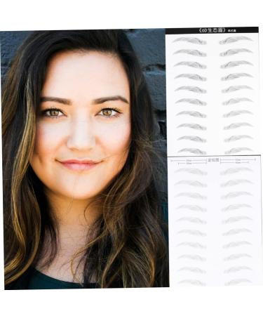 POPETPOP 6 Sheets Pairs Black Stickers Ladies Makeup Brow Tattoos Eyebrow Stickers Tool Disposable Miss - Buy Online on GoSupps.com