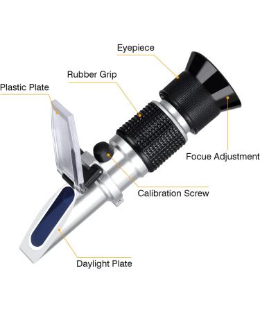 XRCLIF BRIX Refractometer 0-90% | Accurate Handheld Sugar Measurement for Juice Honey & More | ATC Technology - Buy Online on GoSupps.com