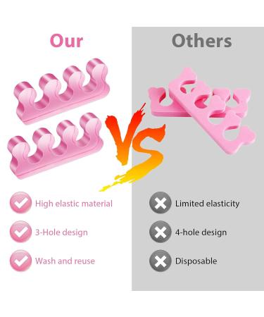 Buy Silicone Toe Separator - Washable Pedicure Tool for Overlapping Toes | Pink Toenail Divider - Buy Online on GoSupps.com