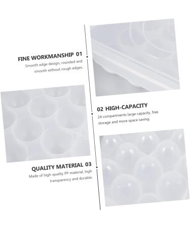 GLEAVI 1pc Box 24 Egg Trays Storage Bins Fridge Clear Storage Bin with Lid Egg Storage Tray Filling Egg Cup - Buy Online on GoSupps.com