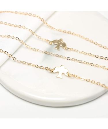 YienDoo Fashion Layered Dove Necklace - Elegant Gold Jewelry for Women & Girls - International Shipping Available - Buy Online on GoSupps.com