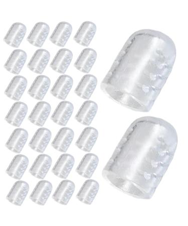 30Pcs Toe Protectors Anti-Friction Transparent Silicone Toe Protectors Breathable Sweat-Proof Small Toe Covers Good Elasticity Soft Toe Caps for Women Men
