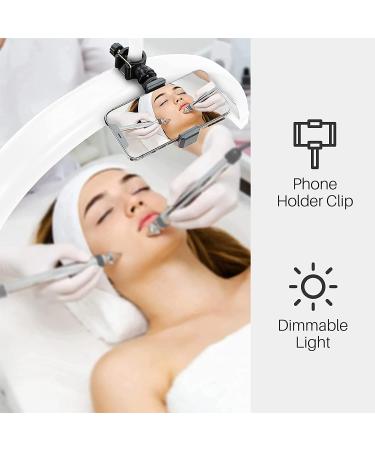 Toyshi Eyelash LED Half Moon Floor Lamp - Perfect Lighting for Beauty, Skincare, Lashes, Eyebrows, and Content Creation (White) - Buy Online on GoSupps.com