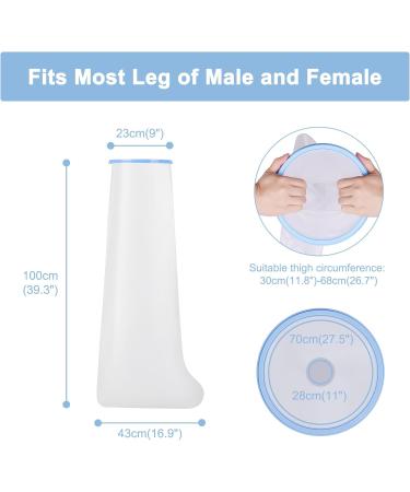 Apasiri Full Leg Cast Cover - Reusable Waterproof Protector for Adult Leg, Knee, Ankle, and Foot - Keep Your Cast Dry in the Shower - 100% Watertight Seal - Buy Online on GoSupps.com