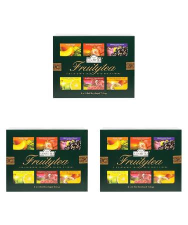 Ahmad Tea Fruitytea S lection de Sachets de Th s Noir et Vert 60 Unit s (Lot de 3)