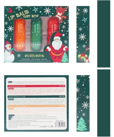 KUIRUNRX 3 Pcs Christmas Lipstick Tinted Repairing Lip Balm Magic Moisturizing Lipstick Long Lasting Lip Gloss For Women Girls Lips Care Beauty Cosmetic - Buy Online on GoSupps.com