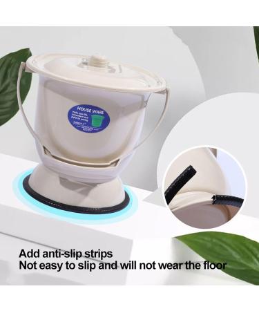NEDLON Chamber Pot with Lid Spittoon Pee Potty Anti-Slip Base Urine Bucket with Handle Portable Mobile Toilet for Pregnant Women Adults (Color : Khaki) - Buy Online on GoSupps.com