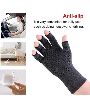 AovYoo Fingerless Arthritis Compression Gloves - L Non-slip (2 Pairs) for Hand Pain Relief - Buy Online on GoSupps.com