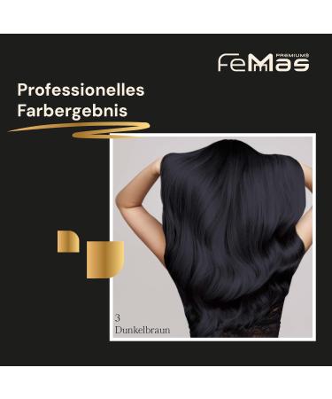 Femma's Dark Brown 3 Hair Color - Professional Cream with Argan Oil Keratin & Ceramides | Permanent Tint for Radiant Long-lasting Results | 100ml - Buy Online on GoSupps.com