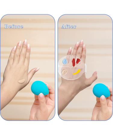 Aunmas Acrylic Cosmetic Mixing Palette - Highly Transparent Round Makeup Palette for Primer Eyeshadow Creams Powders and Nail Art - Buy Online on GoSupps.com