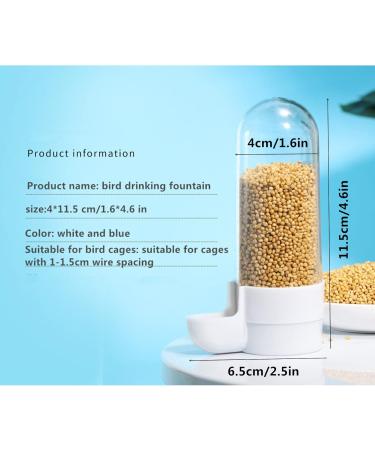 Automatic Bird Water & Feed Dispenser - Parrot Potion for Ornamental Birds (2 Pieces White) | International Shipping Available - Buy Online on GoSupps.com