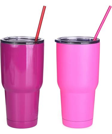 ALINK 10.5 Long Rainbow Colored Reusable Straws for 20oz/30oz Tumblers - Set of 10 with Cleaning Brush - Rainbow Colors - Buy Online on GoSupps.com