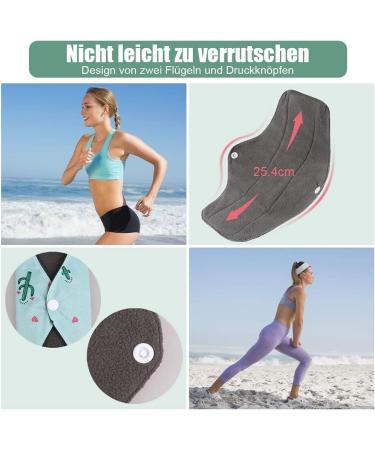 Rovtop 10 Pack Washable Bamboo Fiber Panty Liners - Reusable Sanitary Napkins with Eco-Friendly Gift Box & 2 Mini Pouches - International Shipping Available - Buy Online on GoSupps.com