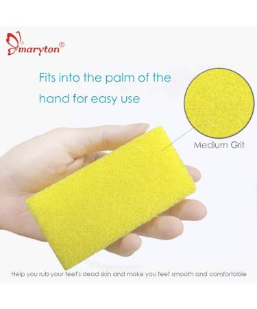 Pumice Sponge for Feet - Ultimate Pedicure Stone Callus Remover & Foot Scrubber - 4 Pack Assorted Colors - Buy Online on GoSupps.com