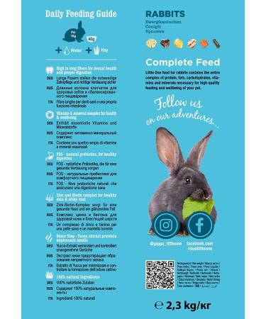 Complete Food for Dwarf Rabbits with Dried Carrot & Yucca 2.3 kg Pack | Premium Rabbit Nutrition - Buy Online on GoSupps.com