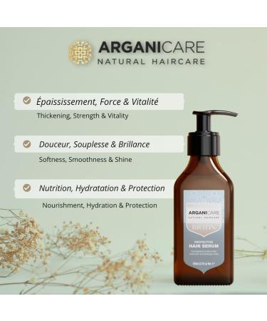 Arganicare Biotin hair serum with argan oil 100 ml protective care serum for dry and damaged hair enriched with collagen keratin and chamomile extract - Buy Online on GoSupps.com
