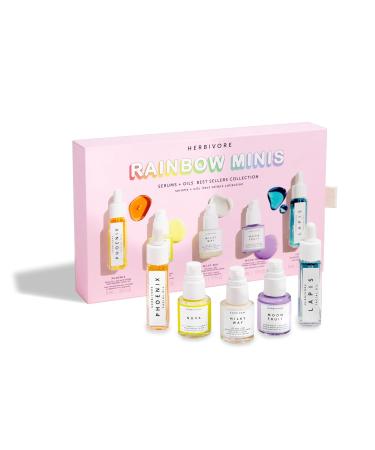 HERBIVORE Rainbow Minis Set - (Serums + Oils Best Sellers Collection) Plant-based Vegan Cruelty-free - Buy Online on GoSupps.com